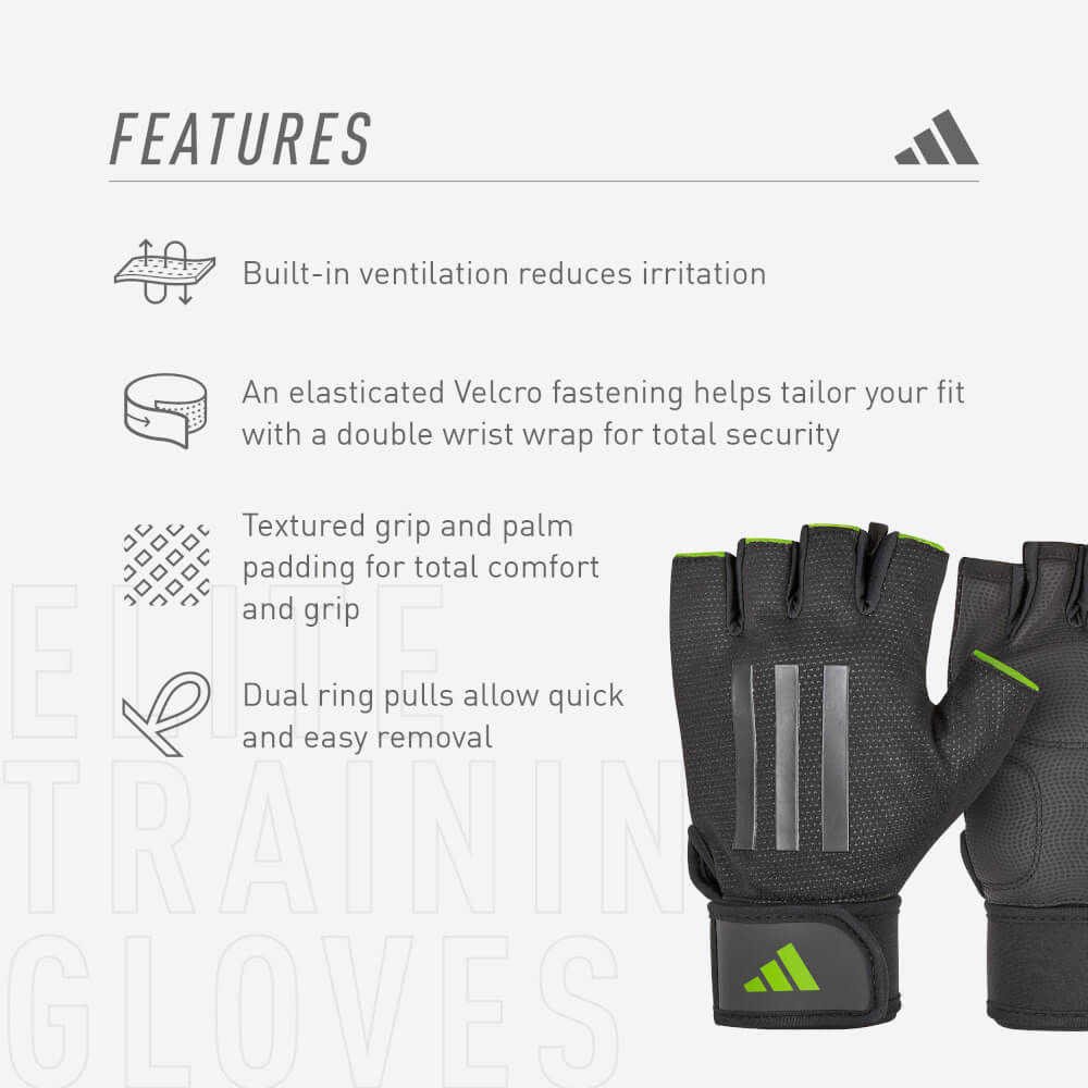 ถุงมือ Elite Training ADIDAS ADGB-14253-NL สีเขียว ไซส์S